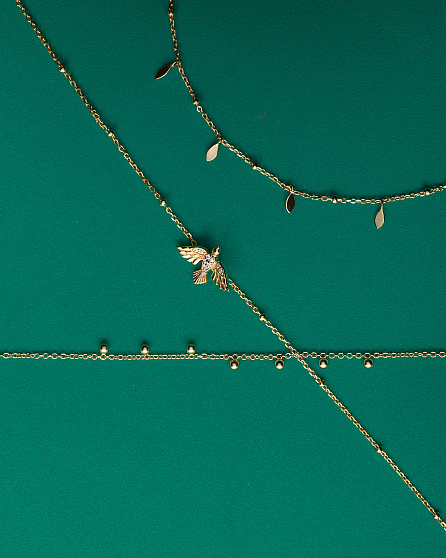 Bracelet plaque or 14 carats avec zircone cubique
