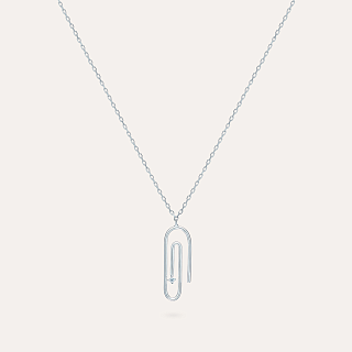 Collier en argent avec zircone cubique