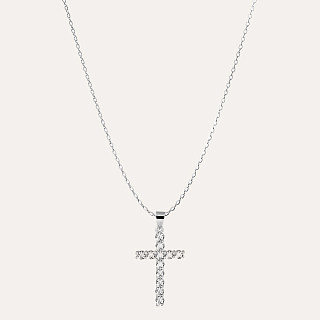 Collier en argent avec zircone cubique