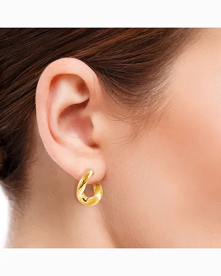 Boucles d'oreilles plaquees or 18 carats